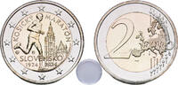 Slovakia 2 Euros Slovakia Republic 2024 MK 2 Euros (Košice Peace Marathon) With a Plastic Capsule Bimetallic: nickel brass clad nickel centre in -