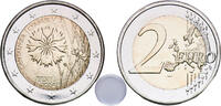 Estonia 2 Euros Estonia Republic 2024 2 Euros (Cornflower) With a Plastic Capsule Bimetallic: nickel brass clad nickel centre in copper-nickel r -