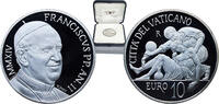 Vatican City 10 Euros Vatican City City State 2014 R 10 Euro - Francis (48th World Day of Social Communications) Silver (.925) Rome Mint (5999) 22g PF -