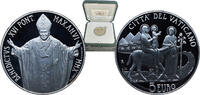 Vatican City 5 Euros Vatican City City State 2010 R 5 Euro - Benedictus XVI (Migrants and Refugees) Silver (.925) Rome Mint (9998) 18g PF KM 421 -