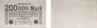Germany 200 000 Mark Germany Weimar Republic 1923 200 000 Mark (Reichsbanknote) Paper AU P 100 -