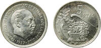 Spain 5 Pesetas Spain Nationalist Government 1957 ????72 5 Pesetas - Francisco Franco Copper-nickel (75% copper, 25% nickel) Royal Mint of Spain -