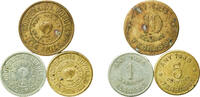 Spain Spain Second Republic 1935 Coinage Set - Cooperativa Popular Els Amics (Coins 3) AU -