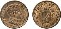 Spain 1 Centimo Spain Kingdom 1906 ????6 SLV 1 Centimo - Alfonso XIII (4th portrait) Bronze (95% copper, 4% tin, 1% zinc) Royal Mint of Spain (7 -