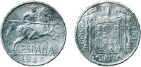Spain 5 Centimos Spain Nationalist Government 1953 5 Centimos Aluminium (97.5% aluminium, 2.5% copper) Royal Mint of Spain (31573000) 1.15g XF K -