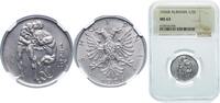 Albania ½ Lek Albania First Republic 1926 R ½ Lek Nickel Rome Mint (1002000) 6g NGC MS 63 KM 4 -