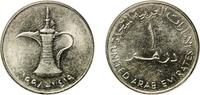 United Arab Emirates 1 Dirham United Arab Emirates Ajman Emirate AH1419 (1998) 1 Dirham - Zayed / Khalifa (small type; non-magnetic) Copper-nickel Royal Mint -