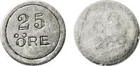 Sweden Sweden Kingdom ND Token - 25 öre White Metal 1.51g AU -