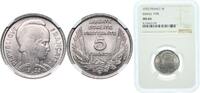 France 5 Francs France Third Republic 1933 5 Francs - Third Républic (Bazor) Nickel Paris Mint 6g NGC MS 65 Franc 2014 335/3 -