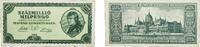Hungary 100 000 000 Millions Pengos Hungary Republic 1946 100 000 000 Milpengő Paper AU Damage P 130 Adamo MBK2 P33 -