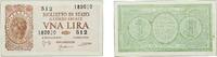 Italy 1 Lira Italy Kingdom 1944 1 Lira Paper (209000000) XF P 29 -
