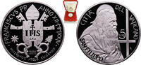 5 Euros 2024 R Rome Mint Vatican City Vatican City City State 2024 R 5 Euro – Francis (St. Philip) Silver (.925) Rome Mint (3300) 18g PF  KM 594 ...