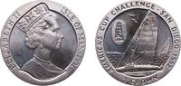 Isle of Man 1 Crown British Crown dependencies Isle of Man 1991 PM 1 Crown - Elizabeth II (America's Cup Challenge San Diego 1992, Rare) Copper-nick -