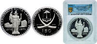 Equatorial Guinea 150 Pesetas Equatorial Guinea Republic 1970 150 Pesetas Guineanas (Athena) Silver (.9999) Numismatica Italiana Mint (3520) 30g PCGS PR 68 K -