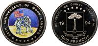 Equatorial Guinea 1000 Francos CFA Equatorial Guinea Republic 1994 1000 Francos CFA (Moon Landing) Copper-nickel (15000) 22.59g PF KM 92 -