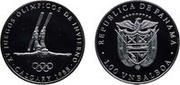 Panama 1 Balboa Panama Republic 1988 1 Balboa (XV Olympic Winter Games Calgary 1988 - Free-Style) Silver (.999) (20000) 15.01g PF X M2a -