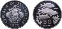 Seychelles 50 Rupees Seychelles Republic 1978 50 Rupees (Conservation) Silver (.925) Royal Mint (4281) 28.31g PF KM 39 Schön 39a -