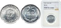 Mali 25 Francs Mali Republic 1961 25 Francs Maliens Aluminium Kremnica / Körmöcbánya / Kremnitz Mint 2.5g NGC MS 64 KM 4 -