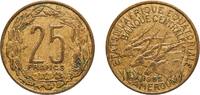 Central African States 25 Francs CFA Central African States 1962 25 Francs CFA Aluminium bronze (91% Copper, 9% Aluminium) Paris Mint (6000000) 7.99g XF KM 4 Schön -