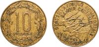 Central African States 10 Francs CFA Central African States 1961 10 Francs CFA Aluminium bronze (91% Copper, 9% Aluminium) Paris Mint (10000000) 3.97g XF KM 2 Schön -