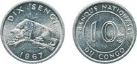 Congo 10 Sengis Congo Democratic Republic 1967 10 Sengi Aluminium (Aluminium 97%, Magnesium 3%) Heaton and Sons / The Mint Birmingham Limited (9 -