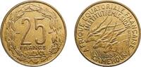 Central African States 25 Francs Central African States French Equatorial Africa 1958 25 Francs Aluminium bronze Paris Mint (12000000) 8.19g AU KM 12 Lec 31 -