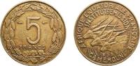 Central African States 5 Francs Central African States French Equatorial Africa 1958 5 Francs Aluminium bronze Paris Mint (30000000) 3.02g XF KM 10 Schön 10 -