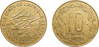 Central African States 10 Francs CFA Central African States 1996 10 Francs CFA Aluminium bronze Paris Mint (4500000) 4.01g AU KM 9 Schön 19 -