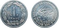 Central African States 1 Franc CFA Central African States 1990 1 Franc CFA Aluminium Paris Mint (900000) 1.28g UNC KM 8 Schön 17 -