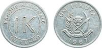 Congo 1 Likuta Congo Democratic Republic 1967 1 Likuta Aluminium (Aluminium 97%, Magnesium 3%) Kings Norton Metal Company Mint (196800000) 1.24 -
