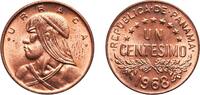Panama 1 Centesimo Panama Republic 1968 1 Centésimo (Bronze/Brass) Bronze San Francisco Mint (25000000) 3.1g UNC KM 22 Schön 22 -