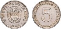 Panama 5 Centesimos Panama Republic 1962 5 Centésimos Copper-nickel (75% Copper, 25% Nickel) (2625000) 4.96g AU KM 23.2 -
