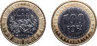 Central African States 100 Francs CFA Central African States Bank of Central African States 2006 100 Francs CFA Bimetallic: stainless steel centre in brass ring Paris -