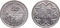 Central African States 50 Francs CFA Central African States Bank of Central African States 1976 D 50 Francs CFA Nickel Paris Mint 4.69g AU KM 11 Schön 21 -