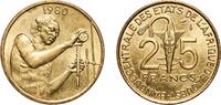 Western African States 25 Francs CFA Western African States Central Bank of Western African States 1980 25 Francs CFA (FAO) Aluminium bronze Paris Mint (7825800) 8.0 -