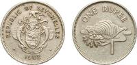 Seychelles 1 Rupee Seychelles Republic 1982 1 Rupee Copper-nickel (75% Copper, 25% Nickel) Royal Mint (2000000) 6.11g XF KM 50.1 -