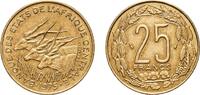 Central African States 25 Francs CFA Central African States Bank of Central African States 1975 25 Francs CFA Aluminium bronze Paris Mint (13502400) 7.94g UNC KM 10 -