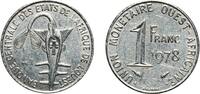 Western African States 1 Franc CFA Western African States Central Bank of Western African States 1978 1 Franc CFA Steel Paris Mint (21840000) 1.63g AU KM 8 Schön -
