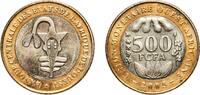 Western African States 500 Francs CFA Western African States Central Bank of Western African States 2005 500 Francs CFA Bimetallic: copper-nickel centre in brass ring -