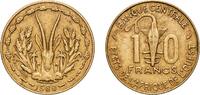 Western African States 10 Francs CFA Western African States Central Bank of Western African States 1980 10 Francs CFA Aluminium-nickel bronze (92% Copper, 6% Alumini -