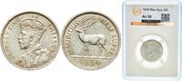 Mauritius ½ Rupee Mauritius British crown colony 1934 ½ Rupee - George V Silver (.916) Royal Mint (Tower Hill) (1000000) 5.83g GBCA AU KM 16 -