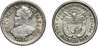 Panama 2½ Centesimos Panama Republic 1904 2½ Centésimos (Panama Pill) Silver (.900) (Copper .100) Philadelphia Mint (400000) 1.24g AU KM 1 -