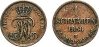 Grand duchy of Oldenburg 1 Schwaren Germany Grand duchy of Oldenburg German states 1858 1 Schwaren - Peter II Copper Hanover Mint (1084000) 1.32g VF AKS 35 Jaeg 6 -