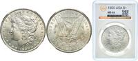 United States 1 Dollar United States Federal republic 1900 1 Dollar Morgan Dollar Silver (.900) (.100 copper) Philadelphia Mint (8880000) 26.73g GBCA -