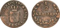 Grand Duchy of Baden &frac12; Kreuzer 1826 Germany Grand Duchy of Baden German ... 16,50 EUR  + 10,00 EUR frais d'envoi