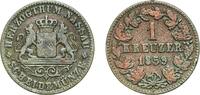 Duchy of Nassau 1 Kreuzer 1859 Wiesbaden Mint Germany Duchy of Nassau Ge... 4,40 EUR  + 10,00 EUR frais d'envoi