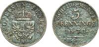 Kingdom of Prussia 3 Pfenninge 1871 C Frankfurt am Main Mint Germany Kin... 4,40 EUR  + 10,00 EUR frais d'envoi