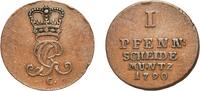 Brunswick-L&uuml;neburg-Calenberg-Hannover 1 Pfennig 1790 .C. Clausthal Mint ... 16,50 EUR  + 10,00 EUR frais d'envoi