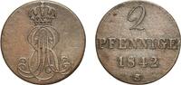 Kingdom of Hannover 2 Pfennig 1842 S Hanover Mint Germany Kingdom of Han... 16,50 EUR  + 10,00 EUR frais d'envoi