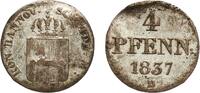 Kingdom of Hannover 4 Pfennig 1837 B Hanover Mint Germany Kingdom of Han... 77,00 EUR  + 10,00 EUR frais d'envoi